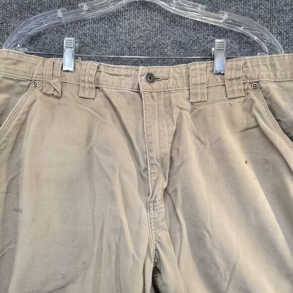 Duluth Trading co Men's Chino Shorts Tan Size 38 Cotton Blend Slash Pockets - Picture 7 of 12